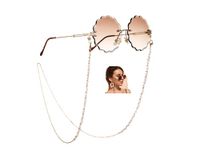 Cathercing Fashion Eyeglass Chains Necklace Pearl Beaded Eyewear Retainer Reading Eyeglass Holder Strap Sunglasses Holder Cords Eyewear Retainer Lanyards for Women Girls Elderly and Children