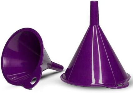 Crisp 2 Piece Funnel Set - Plastic, Durable Kitchenware, Dishwasher Safe - Made in The USA - Purple