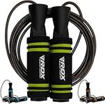 RDX Skipping Rope with Anti-Slip Soft Memory Foam Handles, 10.3FT Adjustable Tangle-Free PVC Coated Steel Speed Jump Cable, Fat Burning Fitness Boxing Weight Loss Slimming Home Gym Exercise Workout