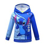 laughZuaia Kids Boy's & Girl's Novelty Hoodies Fashion Cartoon 3D Alien Baby Printed Unisex Pullover Sweatshirts (12-13 Years, Style 1)