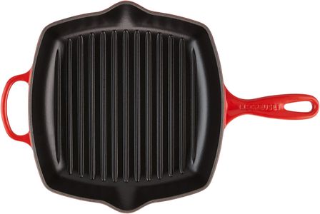 Le Creuset Signature Cast Iron Grillit Frying Pan, 26cm – Cerise Red