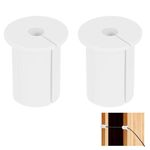 Thinp 2 Pcs Cable Routing Kit for Starlink,Silicone Cable Grommet Wall Grommet Starlink Cable Grommet Wall Grommets for Cables Cable Pass Through Grommet for 1" Wall Hole Furniture Wire Hole(White)