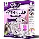 Aviro Moth Repellent for Wardrobes - 6 Moth Killer Hangers with Natural Lavender Scent. Highly Effective Moth Killer for Wardrobes, Drawers and Clothes Storage. Easy to Use Moth Repellent for Clothes