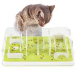 All for Paws Interactive Cat Puzzle Feeder, Food Treat Dispenser Toy, Mental Stimulation Maze, Slow Feeder Enrichment Toys for Indoor Cats