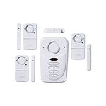 SABRE Door and Window Alarm Kit, 120 dB Alarm, Audible Up to 1,580 Feet (480 Meters), Chime, Away, Home and Panic Modes, Sensors Work On Left and Right Hinged Doors, Low Battery Indicator