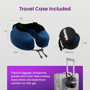 Cabeau Evolution S3 Travel Pillow – Indigo Memory Foam Neck Support
