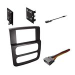 Double Din Radio Dash Kit with Antenna Adapter & Harness for 2002 2003 2004 2005 Dodge RAM 1500