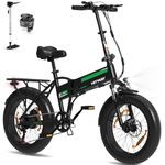 HITWAY 20X4.0 Electric Bike, Off-Road e bike with 48V 12Ah Battery, 250W Motor, 7-Speed foldable electric bicycle, Premium Aluminum Frame