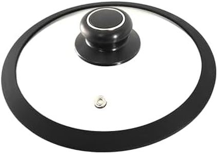 Black Cube Frieling Quick Release Cookware Tempered Glass Lid (9.5-Inch Diameter) with Silicone Rim - Pot or Bakeware Lid