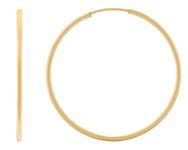 HUNTER & TROVE 14K Yellow Gold Fill Infinity Endless Hoop Earrings, 30mm