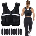 Sportneer Adjustable Weight Vest 0.9kg to 8kg, 9-in-1 Quickly Adjustable Running Vest for Men and Women, Strength Training, Calisthenics and Gym, Weight Vest