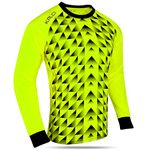 Kalci Soccer Goalkeeper Jersey | Elbow Padded Goalkeeper Shirt Adult/Youth | Long Sleeve Goalie Jersey for Men/Women/Boys, Lime Green, X-Large