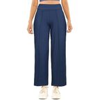 BlissClub Women The Ultimate Wide Leg Pants - Lite | Pockets | High Waisted | Quick Dry | Drawstring