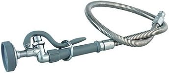 T&S Brass B-0100-60H Spray Valve (B-0107) with 60'' Flexible Stainless Steel Hose (B-0060-H), Silver