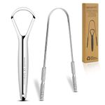 Tongue Scraper Metal Stainless Steel Tongue Scrapers for Adults Restore Fresh Breath Improve Taste and Oral Health with our tongue cleaners suitable for Men & Women Personal Hygiene - Tongue scraper 2