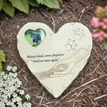 jinhuoba Pet Memorial Stones - Features a Heart-Shaped Styling Photo Frame and Paw Print, Personalized Loss of Pet Gifts