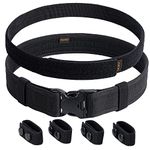 TACNEX Duty Belt w/Hook Lining 2" Police Duty Belts Kit Law Enforcement Officer Nylon Outer & Inner Belt w/ 4 Belt Keepers L