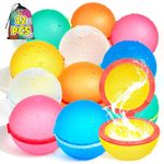 Reusable Water Balloons,Silicone Refillable Water Balloons Bombs Quick Fill & Self Sealing Water Balloons,Magnetic Water Balloons-Water Toys for Kids & Adults Summer Games,Water Balls (12 PCS)