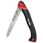 HAUTMEC 9in/225mm Pro Folding Pruning Saw, Sk5 Blade with Gullets for Swift Chip, Sharp Stone Serie Pruning Handsaw, HT0304