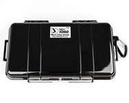 PELI 1060 Micro Case, Small Protective Case, IP67 Watertight, 3L Capacity, Made in US, Black/Black Liner