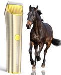 oneisall Horse Clippers,Low Noise Cordless Horse Grooming Kit for Horse Thick and Matted Long Hair