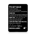 Engraved Wallet Insert Card Men Valentines Day Anniversary Christmas Gifts for Boyfriend from Girlfriend Husband Fathers Day Birthday Gifts from Wife Romantic I Love You Gifts for Him Fiance Wedding