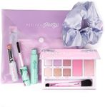 Petite ’N Pretty Dream in Color Makeup Set for Kids, Teens, Tweens - 3-in-1 Eye & Cheek Palette (Blush, Eyeshadow, Highlighter) with Brush, Lip Gloss Balm, Feather Stretch Mascara & Satin Scrunchie