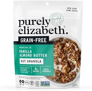 Purely Elizabeth Vanilla Almond Butter Keto Granola, Made with Nuts and Seeds, Grain-Free, Gluten-Free, Non-GMO (8oz Bag)