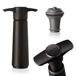 Vacu Vin The Original vacu vin Wine Saver with 1 Vacuum Stopper - Black, 1 Ounce