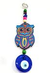 Pentbuns Evil Eye Hanging with Owl for Protection, Good Luck Charm and Prosperity at Office and Home. Prepared from fine Quality of MDF and Glass for Vastu/Feng Shui Remedy.