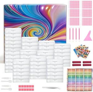 Diamond Art Trays with Lids 60 Slots 5D Diamond Painting Storage Box