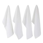 DII Cotton Waffle Terry Dish Towels, 15 x 26 Set of 4, Ultra Absorbent, Heavy Duty, Drying & Cleaning Kitchen Towels-White