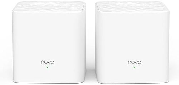 Tenda Nova MW3 WiFi Mesh, AC1200 Dual Band Con Copertura Fino a 200MQ, 2 Porte Fast Ethernet, Roaming Senza Interruzioni, Rete Ospite, Parental Control, Confezione da 2 Pezzi