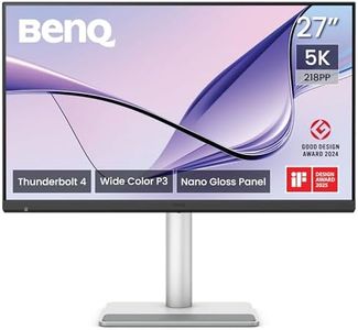 BenQ MA270S 27” 5K 5120x2880 Nano Gloss Monitor for Mac Creators, Dual Thunderbolt 4 96W/15W, Mac Color, Daisy Chain, KVM, Brightness & Volume Control on Mac, Height & Tilt Adjustment, P3 Color Gamut