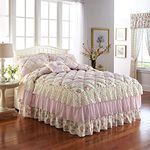 BrylaneHome Alexis Bedspread - King, Ecru Rose