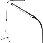 DAYSOFT Led Floor Lamp for Eyelash Extensions Craft Task Floor Standing Light Adjustable Gooseneck Dimmable lash,Gooseneck for Reading Living Room Bedroom (Disc Base) (Tripod Base)