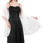 Women Chiffon Shawls and Wraps for Evening Dresses by Ladiery, Elegant Soft Sheer Chiffon Stole Bride Wedding Scarf