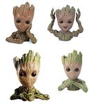 Top Trends® Baby Groot Action Figure Showpiece Multi Purpose Flower Pot Planter Pen Stand [ Pack of 4 ]