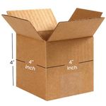 DCGPAC 3Ply Brown Corrugated Universal Box For Packing 4x4x4 In, Small Item Packaging & Shipping Boxes for Gifts, Crafting, Cube, Cupcake Boxes, Easy Assemble Boxes (Pack of 100pcs)