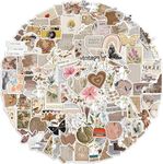 Titu Ki Baatein Mixed Aesthetic Vintage Stickers: 100 Retro Stickers for Scrapbooks, Laptops, Guitars, Phones, and More (2 x 3 x 1 cms)