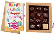 redbakers.in Happy Birthday Chocolate Gift Box & Greeting Card Combo Gift Pack (TIKPimpom),250gram