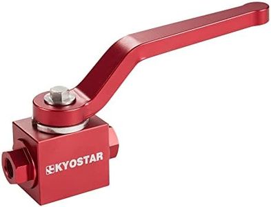 KYOSTAR 1/8" NPT Shut Off Valve, Aluminium Brake Line Lock Shut Off Valve Billet, Red