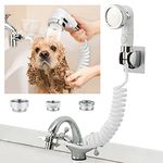 ZCONIEY Handheld Shower Kit for Sink & Bathtub Faucet Rinser Washing Hair Pet Sprayer Attachment for Utility Room Bathroom Laundry Tub