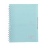 Navneet HQ | 5-Subject Book - Mint Green with PP cover | For office and personal use | Wiro/Spiral Bound | Single Line | B5 Size - 17.6 cm x 25 cm | 300 Pages | Pack of 1