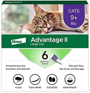 Advantage II Large Cat Vet-Recommended Flea Treatment & Prevention | Cats Over 9 lbs. | 6-Month Supply