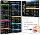 Air Fryer Magnetic Cheat Sheet Set - Quick Reference Guide for Cooking & Frying | Air Fryer Accessories with Cook Times | Essential Magnet Sheet（1 Set）