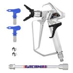 DUSICHIN Airless Paint Primer Spray Gun High Pressure 3600PSI Reversible 517 Tip Guard Swivel Joint 10 inches Extension Airless Paint Sprayer Accessories for Graco Titan Airless Paint Sprayer DUSX80