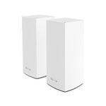 Linksys Velop MX8400 Tri-Band Whole Home Mesh WiFi 6 System (AX4200) WiFi Router, Extender & Booster up to 6000 sq ft, 3.5x Faster Speed for 80+ Devices, MU-MIMO & Parental Controls - 2 Pack, White