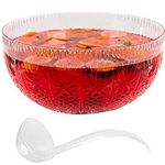 Crystal Cut Plastic Punch Bowl With