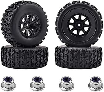 Hosim rc car tires glue 1/10 offroad OD 3.94 inch/100mm rc rubber wheels for On Road Racing Touring RC Truck Crawler 9mm/M4 Hex Hub Wheel Rims of Foam Insert For Axial SCX10 Losi TRX HSP CC01 D90 D110